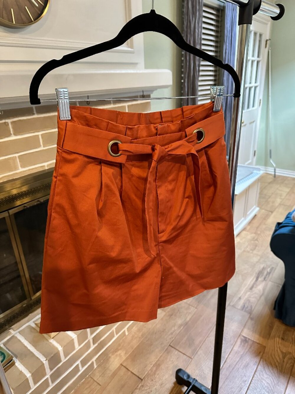 Hutch Tie-Waist Paper Bag Shorts Sz. 6